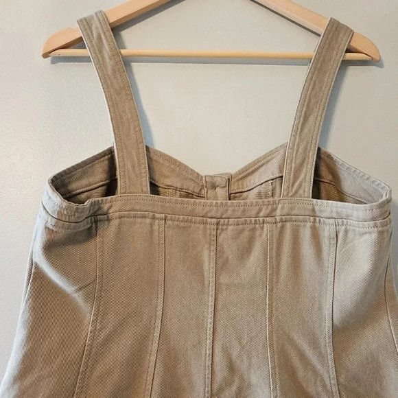Banana Republic Casual Khaki Denim Button Down Sleeveless Mini Dress Size 10. - Picture 12 of 16